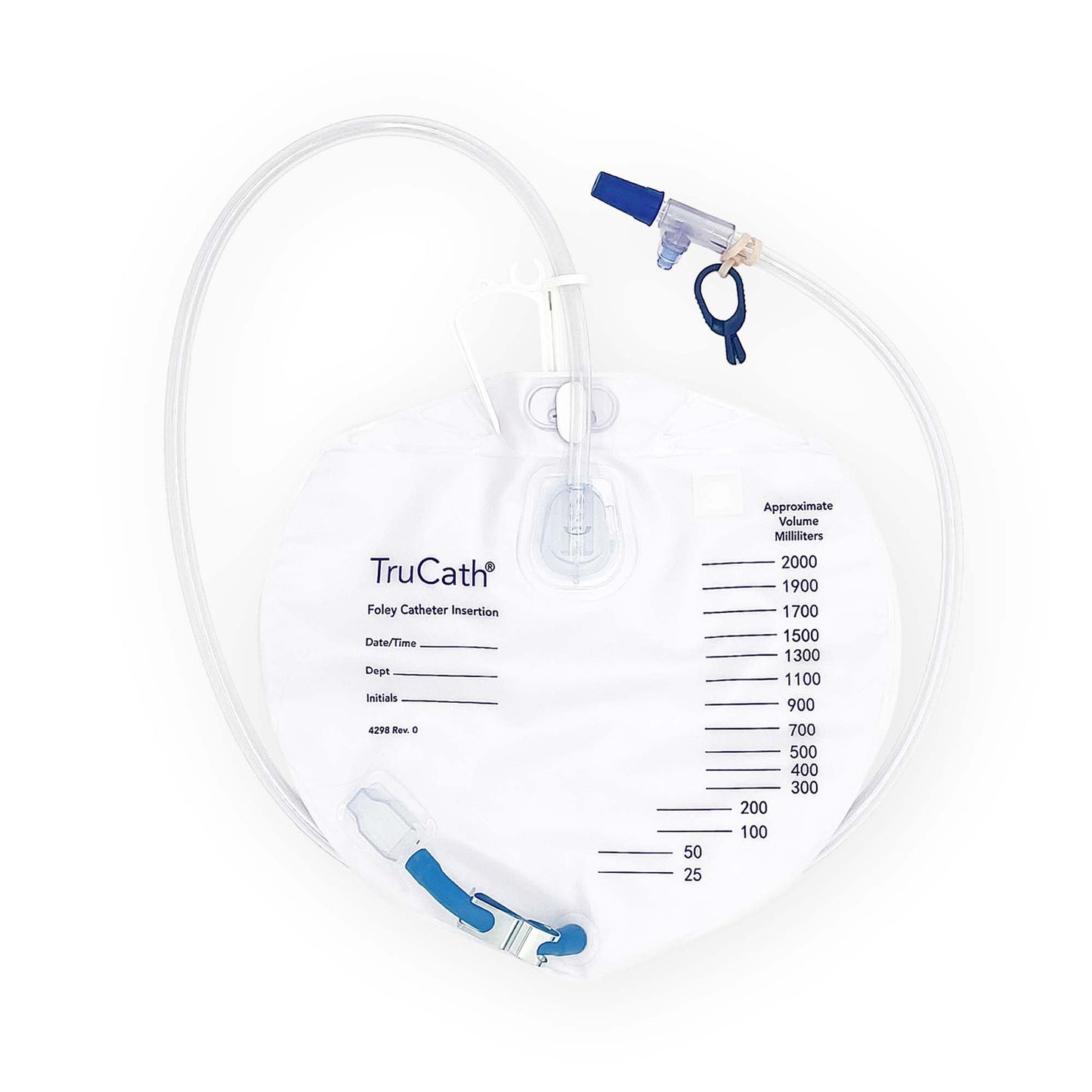 TruCath™ Urinary Drainage Bag, 2000mL, Bed Hook