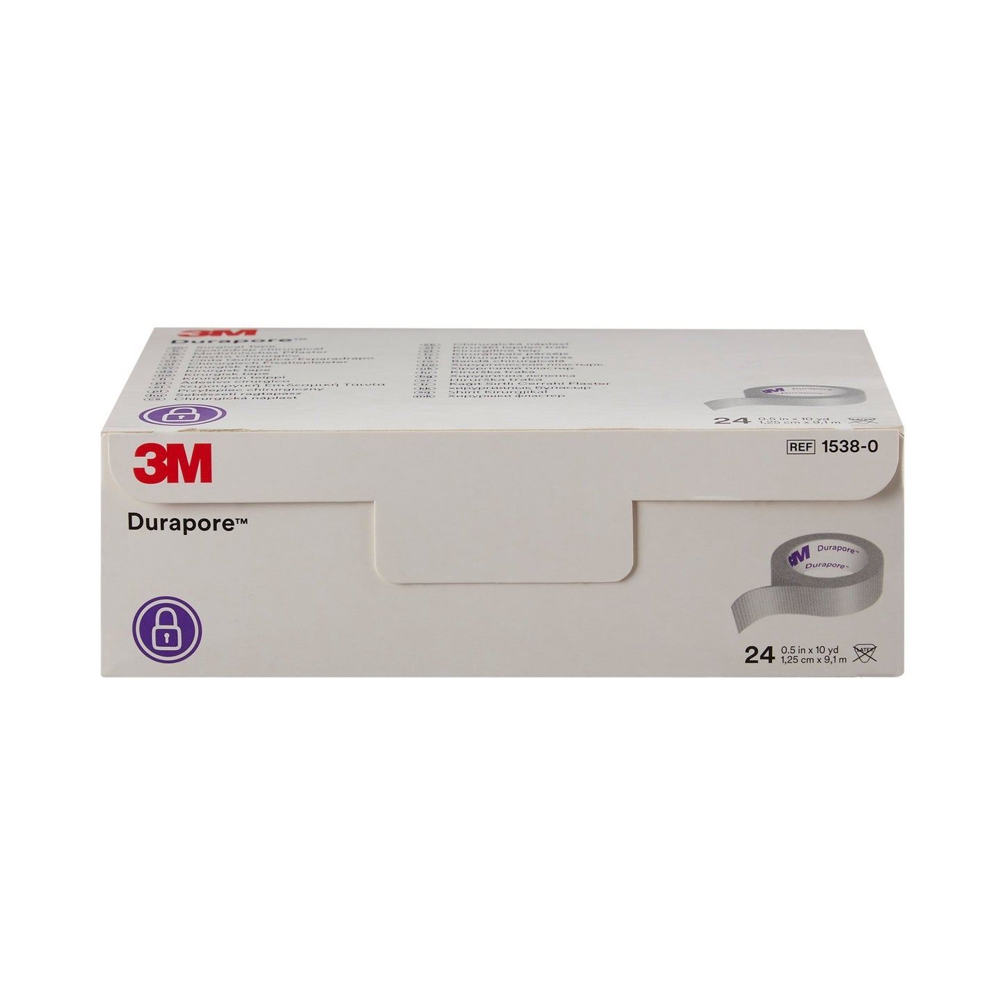 3M™ Durapore™ Silk-Like Cloth Medical Tape, 1/2 Inch x 10 Yard, White
