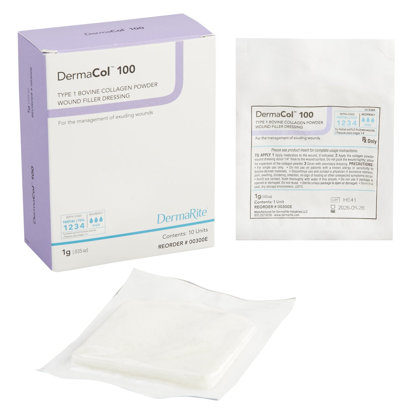DermaCol™ 100 Wound Filler Dressing, 1 Gram