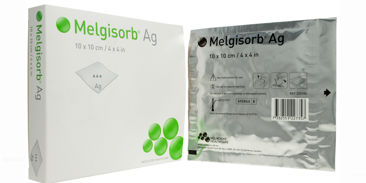 Melgisorb® Ag Calcium Alginate Dressing with Silver, 4 x 4 Inch