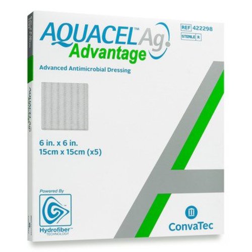 Aquacel® Ag Advantage Silver Dressing, 6 x 6 Inch