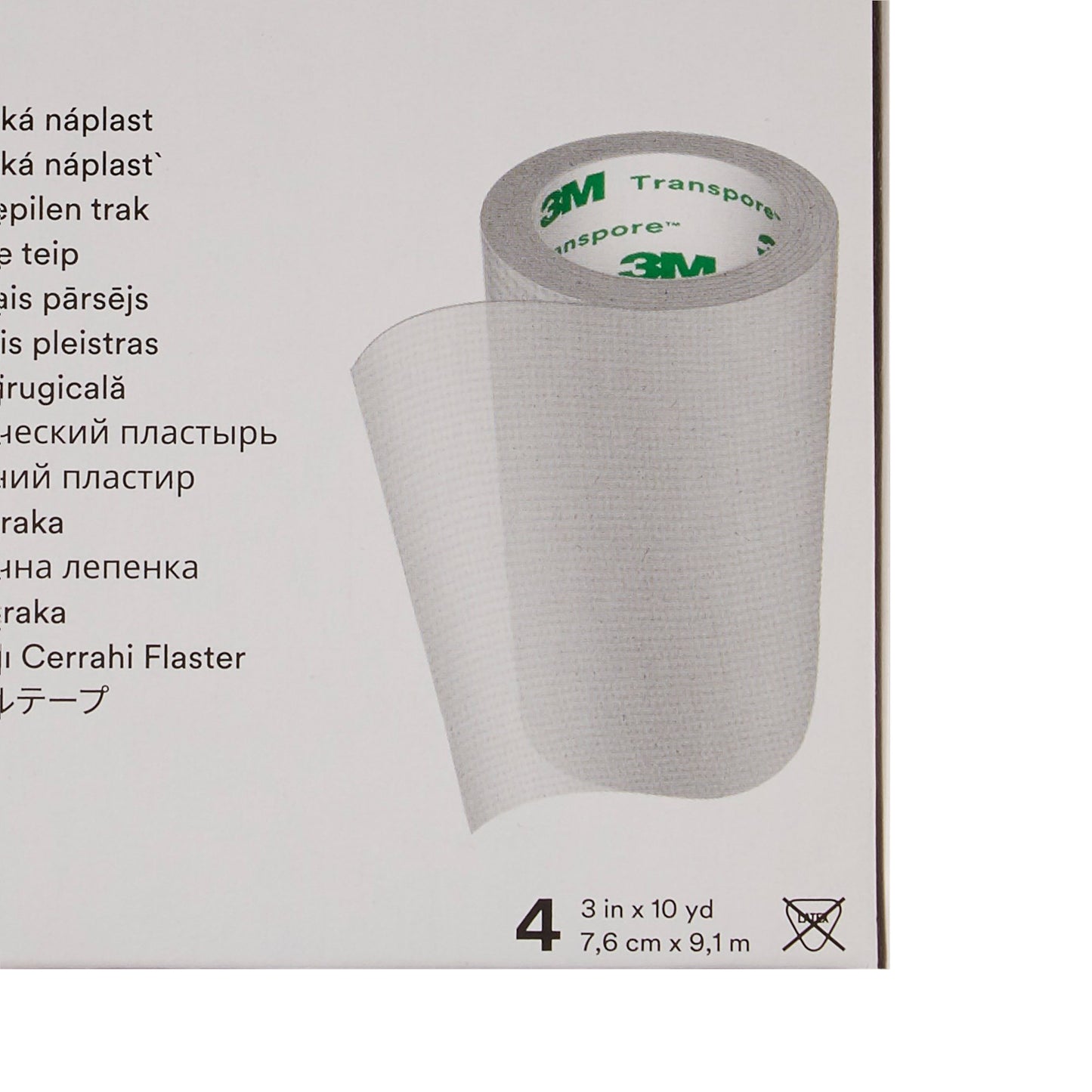 3M™ Transpore™ Plastic Medical Tape, 3 Inch x 10 Yard, Transparent