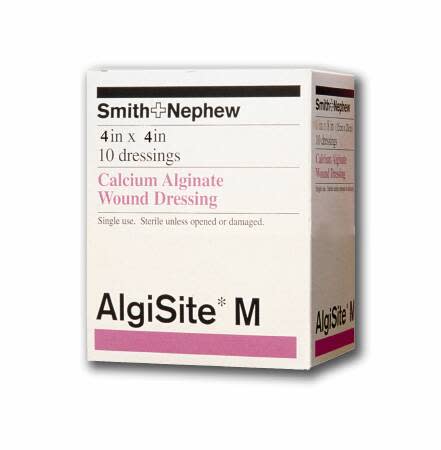 AlgiSite M Alginate Dressing, 4 x 4 Inch