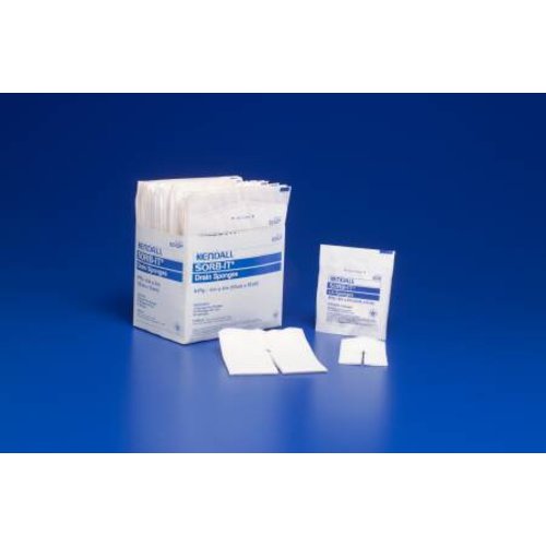 Curity™ I.V. / Drain Split Dressing, 2 x 2 Inch, 6-Ply