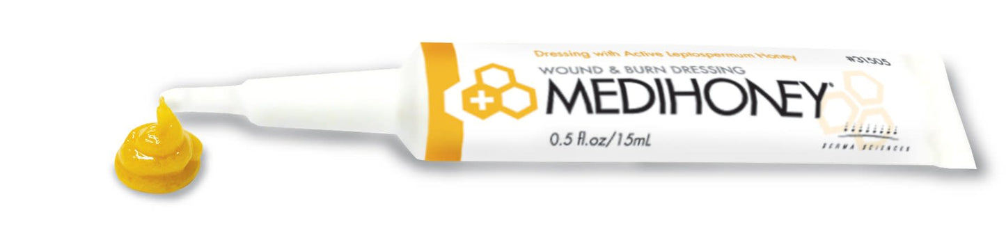 Medihoney Wound and Burn Dressing Paste 0.5 oz Tube