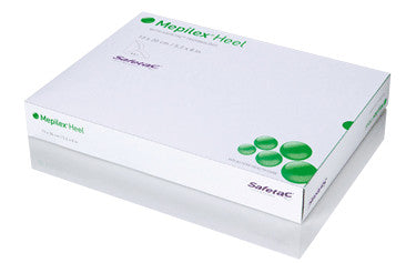 Mepilex® Heel Silicone Adhesive without Border Silicone Foam Dressing, 5 x 8 Inch for Heels
