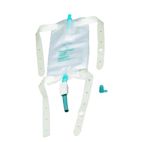 Bard® Dispoz-a-Bag® Urinary Leg Bag, Rubber Cap Valve, 19 oz.