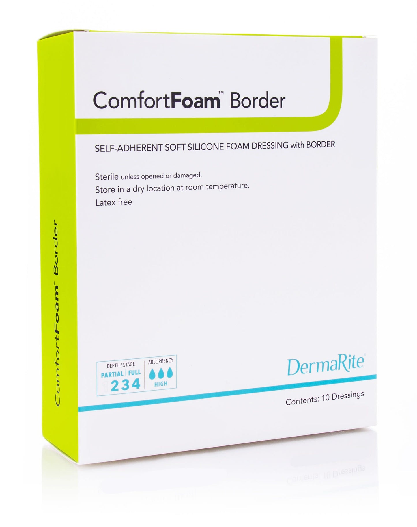 ComfortFoam™ Border Silicone Adhesive with Border Silicone Foam Dressing, 5 x 8 Inch