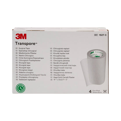 3M™ Transpore™ Plastic Medical Tape, 3 Inch x 10 Yard, Transparent