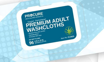 ProCure Premoistened Washcloth Wipes – Soft Pack, Lightly Scented, 8