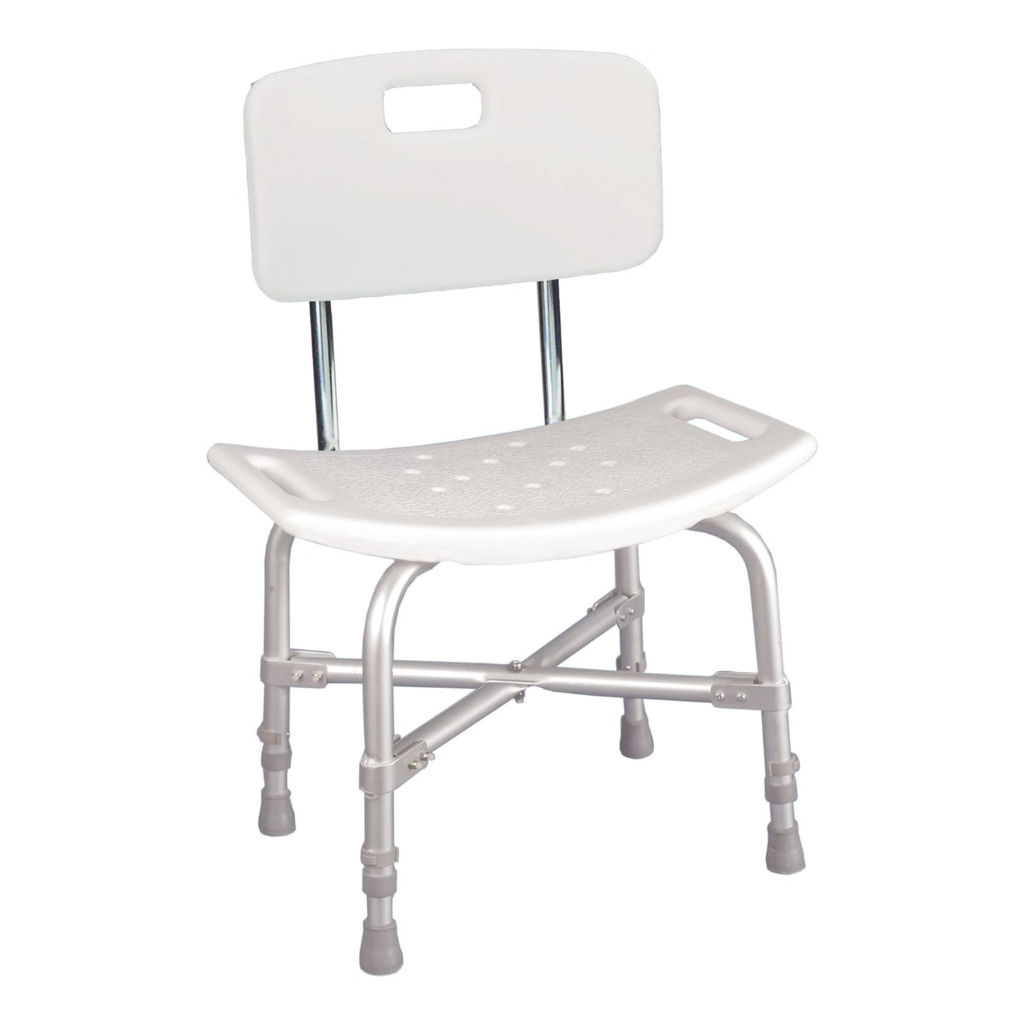 Bath Bench Without Arms Aluminum Frame Removable Backrest 19-1/4 Inch Seat Width 300 lbs. Weight Capacity