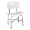 Bath Bench Without Arms Aluminum Frame Removable Backrest 19-1/4 Inch Seat Width 300 lbs. Weight Capacity