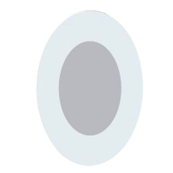 PolyMem® Shapes® Silver Foam Dressing, 2 x 3 Inch Oval