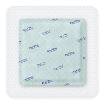 Zetuvit® Plus Silicone Border Super Absorbent Dressing, 6 x 6 Inch