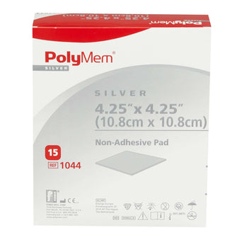 PolyMem® Nonadhesive Silver Foam Dressing, 6½ x 7½ Inch