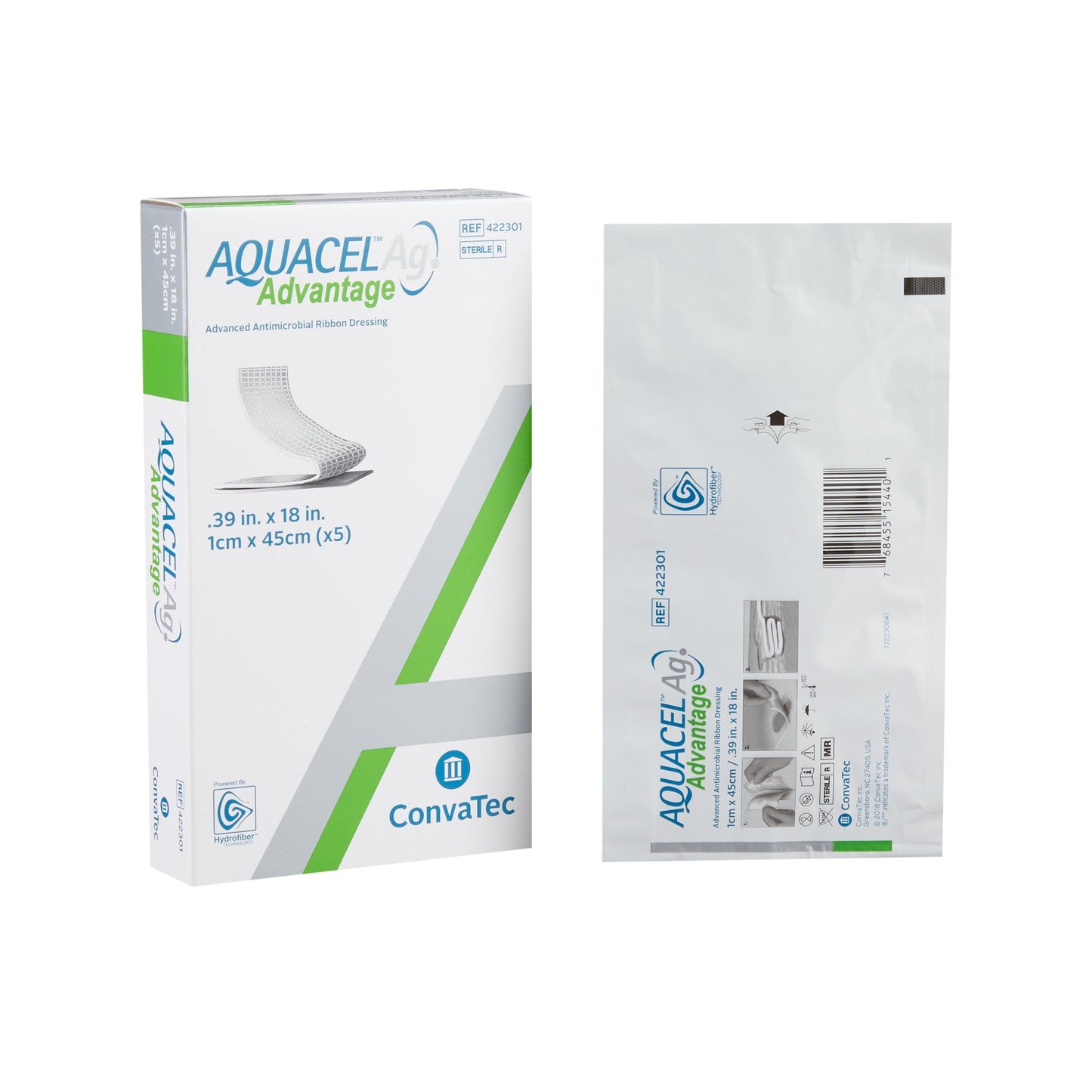 Aquacel® Ag Advantage Silver Dressing, 1 x 45 Centimeter