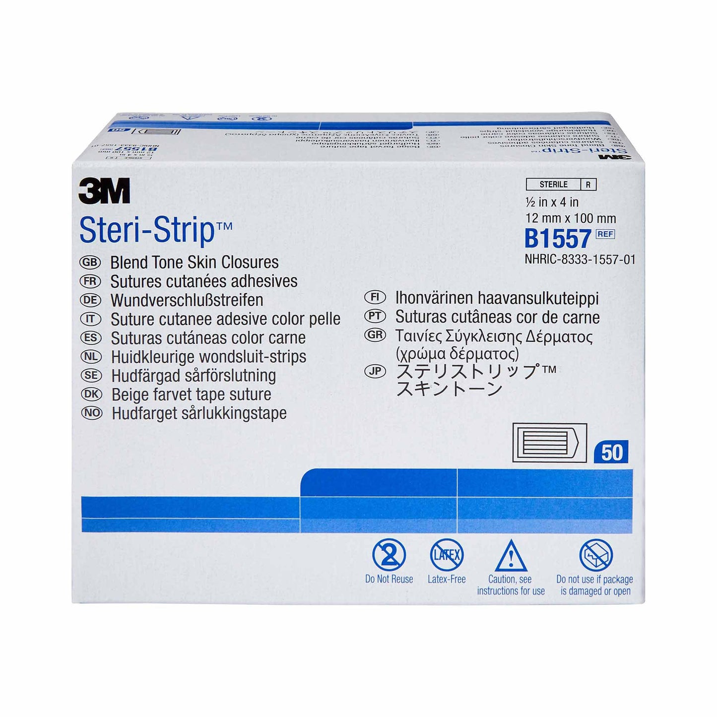3M Steri-Strip Skin Closure Strips, Sterile, nonwoven