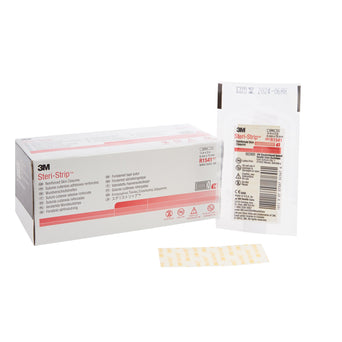 3M Steri-Strip Skin Closure Strips, 1/4 inch x 3 Inch, Reinforced Strip, White