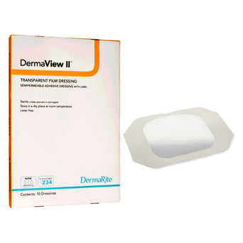 DermaView II™ Transparent Film Dressing, 6 x 7 Centimeter