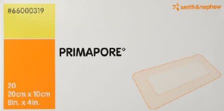 Primapore Adhesive Dressing, 4 x 8 inches, 1/EA