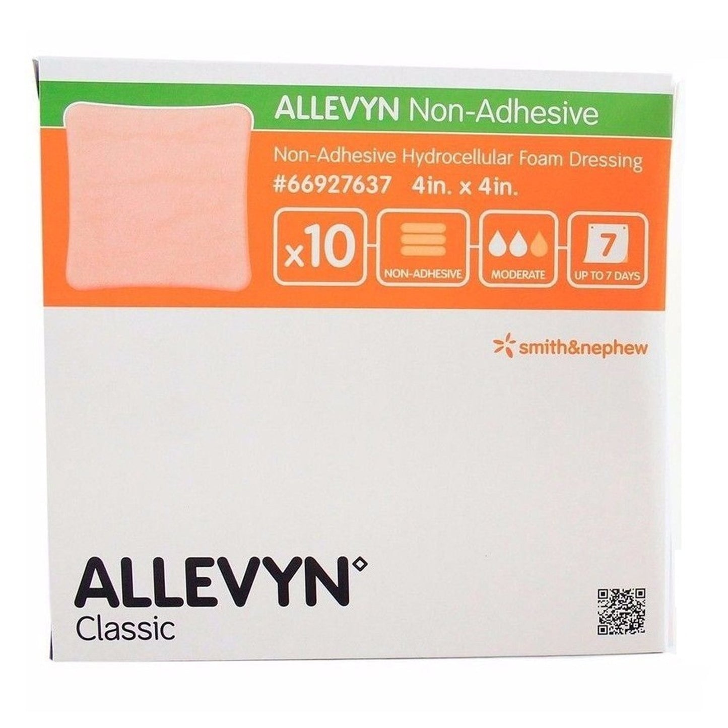 Allevyn Classic Nonadhesive without Border Foam Dressing, 4 x 4 Inch