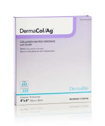 DermaCol/Ag™ Silver Collagen Dressing, 4 x 4 Inch