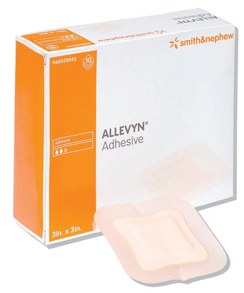 Allevyn Adhesive with Border Foam Dressing, 5 x 5 Inch