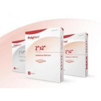 PolyMem® Pink / White Adhesive Strip, 2 x 2 Inch