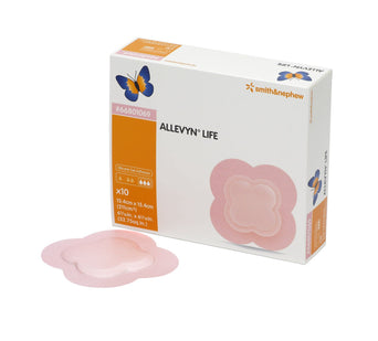 Allevyn Life Silicone Foam Dressing, 6 x 6 Inch Quadrilobe