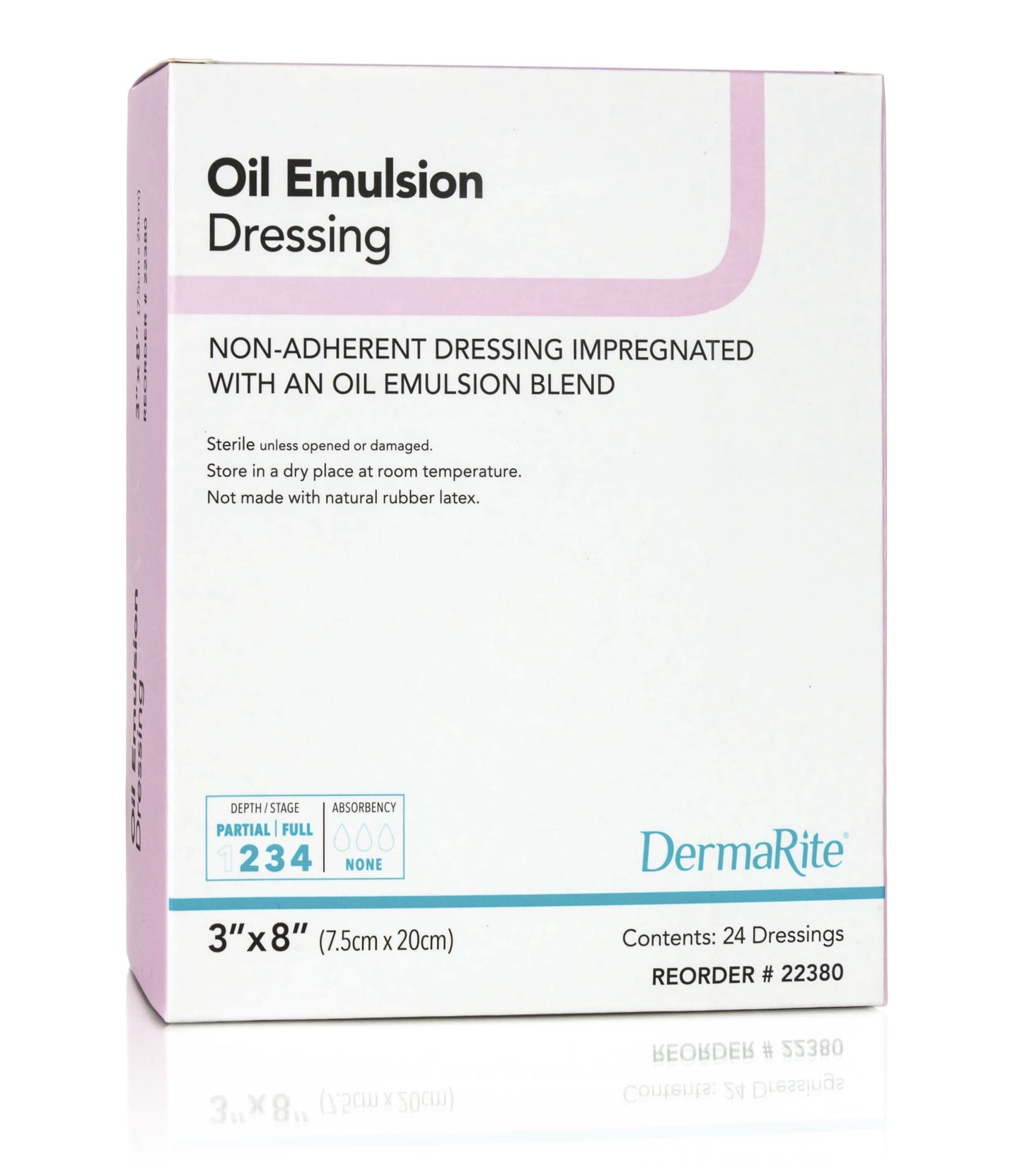 DermaRite® Oil Emulsion Impregnated Dressing, 3 x 8 Inch