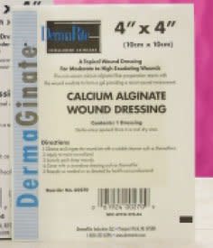DermaGinate® Alginate Dressing, 4-1/4 x 4-1/4 Inch