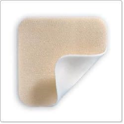 Mepilex® Lite Silicone Adhesive without Border Thin Silicone Foam Dressing, 4 x 4 Inch