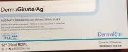 DermaGinate/ Ag™ Silver Alginate Dressing, 12 Inch