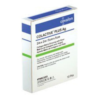 ColActive® Plus Ag Collagen Dressing with Silver, 2 x 2 Inch