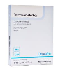 DermaGinate/ Ag™ Silver Alginate Dressing, 4 x 8 Inch