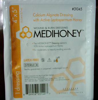 Medihoney® Calcium Alginate Dressing, 4 x 5 Inch