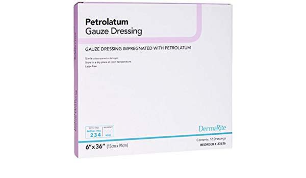 DermaRite® Petrolatum Impregnated Dressing, 6 x 36 Inch