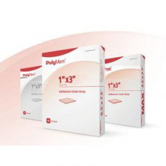 PolyMem® Pink / White Adhesive Strip, 1 x 3 Inch