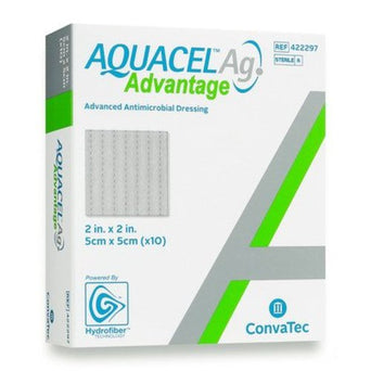 Aquacel® Ag Advantage Silver Dressing, 2 x 2 Inch