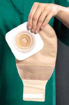 Natura® + Two-Piece Drainable, Tail Closure Transparent Ostomy Pouch, 12-Inch Length, 2¾ Inch Flange