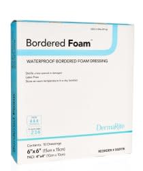 BorderedFoam® Adhesive with Border Foam Dressing, 6 x 6 Inch