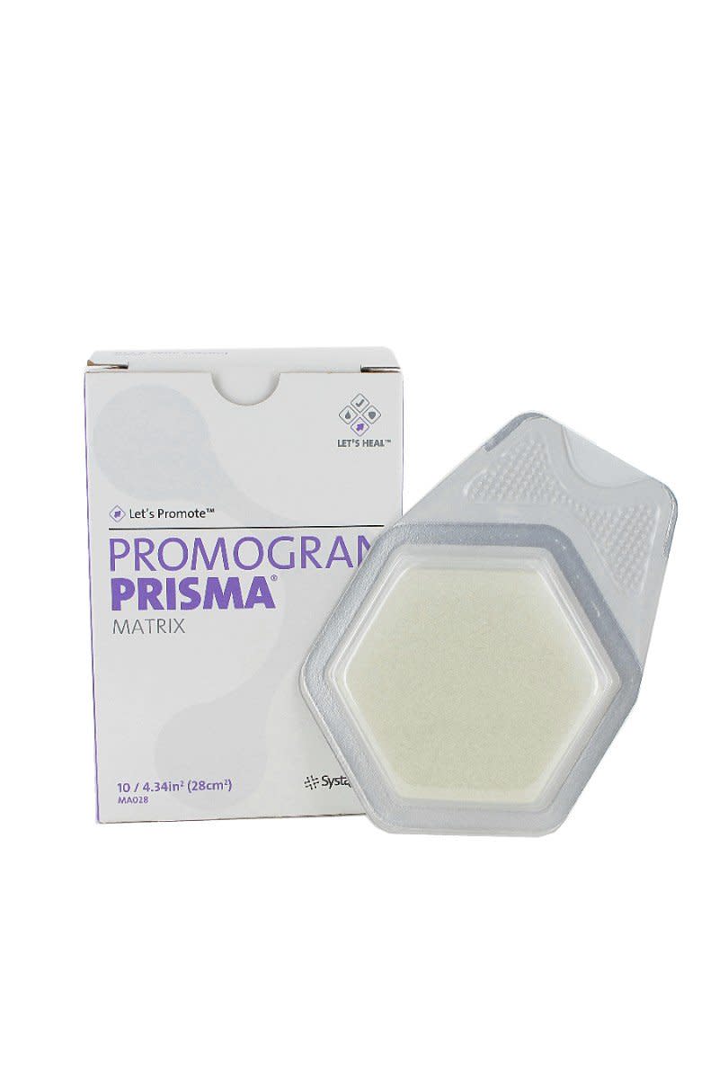 Systagenix Promogran Prisma® Matrix Hexagonal Sterile Collagen Dressing with Silver, 4-1/3 x 4-1/3 Inch, 1/EA