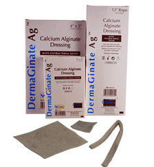 DermaGinate Ag™ Silver Alginate Dressing, 4¼ x 4¼ Inch