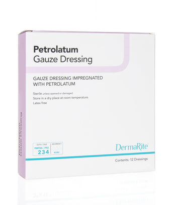 DermaRite® Petrolatum Impregnated Dressing, 3 x 9 Inch